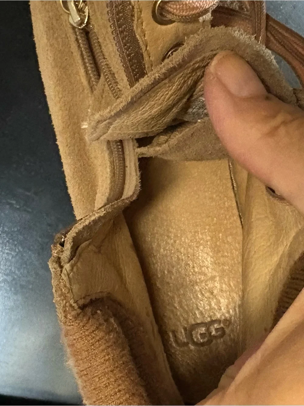 UGG Ladies Taupe Suede Mid-Top Sneakers